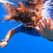 woman swimming in Malindi