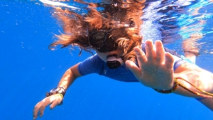 woman swimming in Malindi