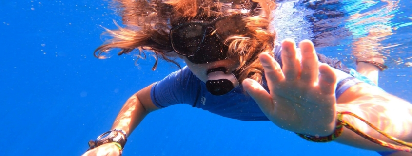 woman swimming in Malindi