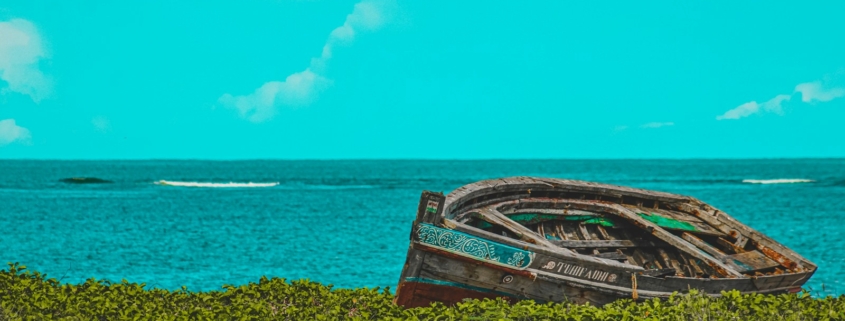 a boat on the beach